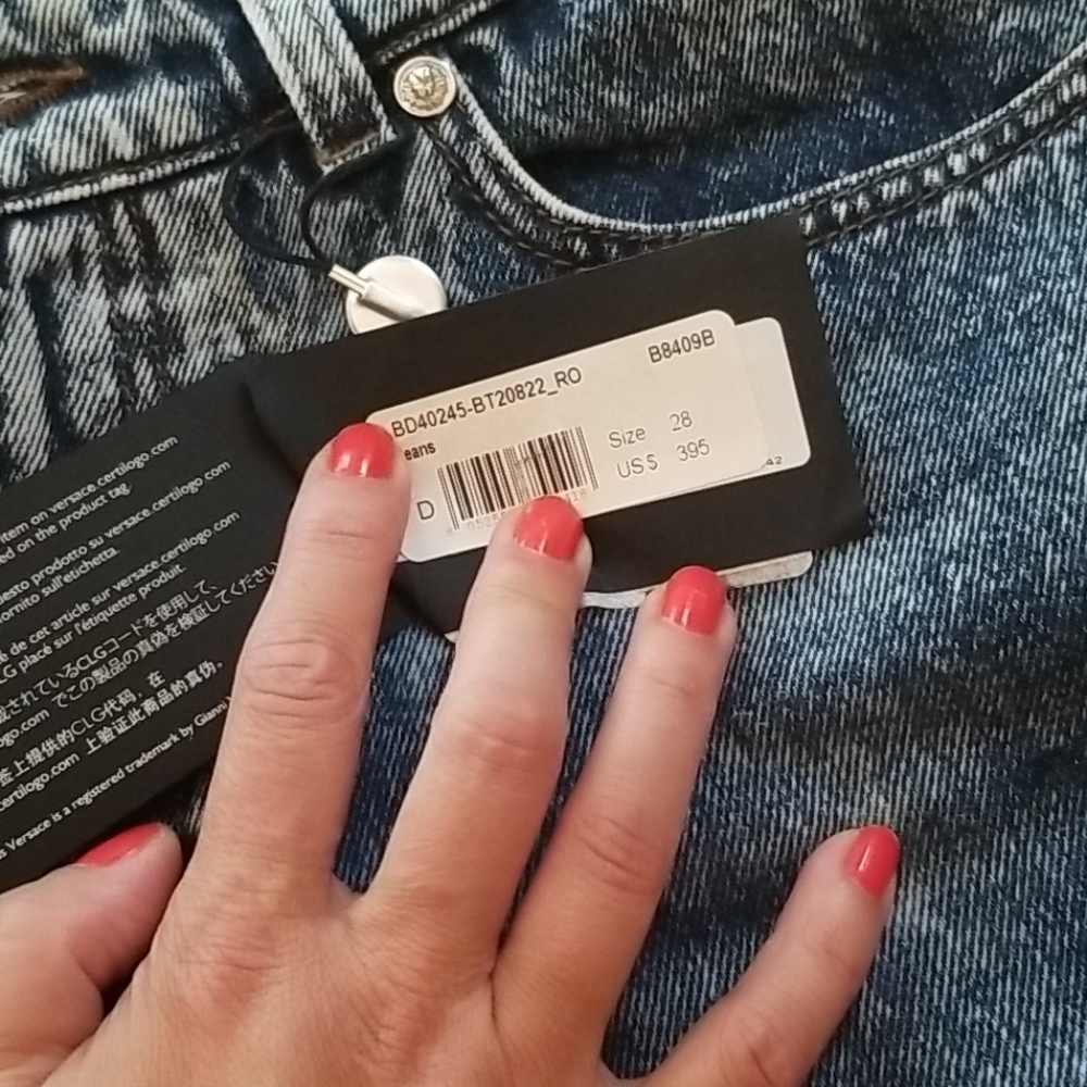 Versus by Versace, boyfriend style jeans,new,sz 28 - Picture 5 of 9